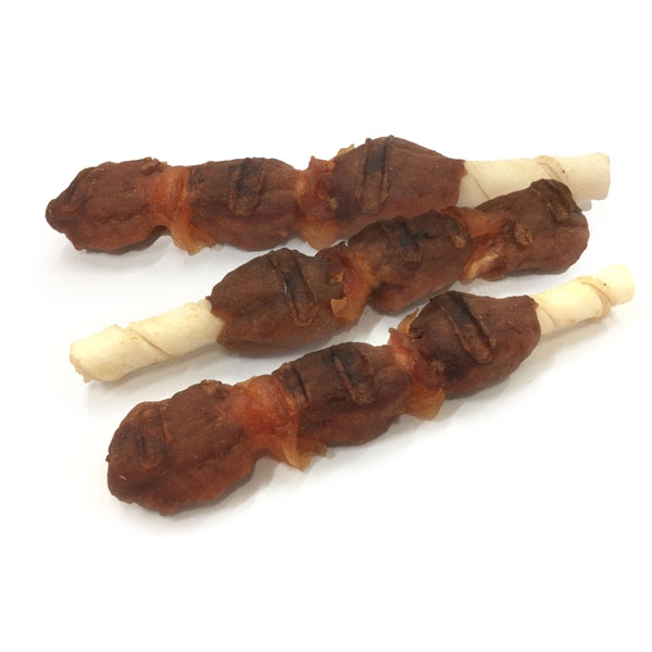LSB-06 Rawhide stick Wrapped Charcoal chicken and beef