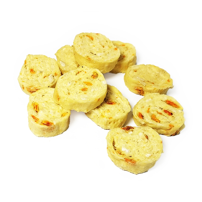 LSCS-17 胶原蛋白圆片+南瓜（添加南瓜粉）-Collagen round chips with pumpkin powder
